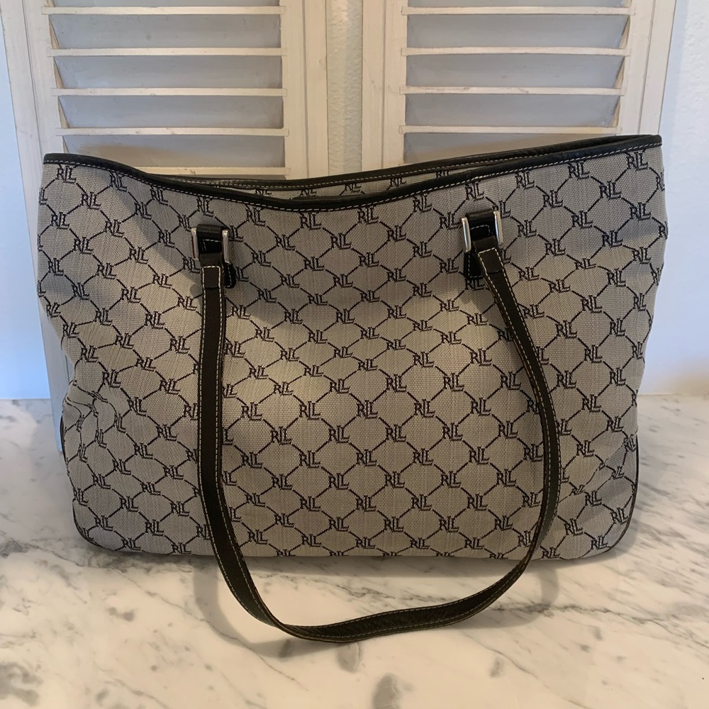 Lauren Ralph Lauren grey tote bag
